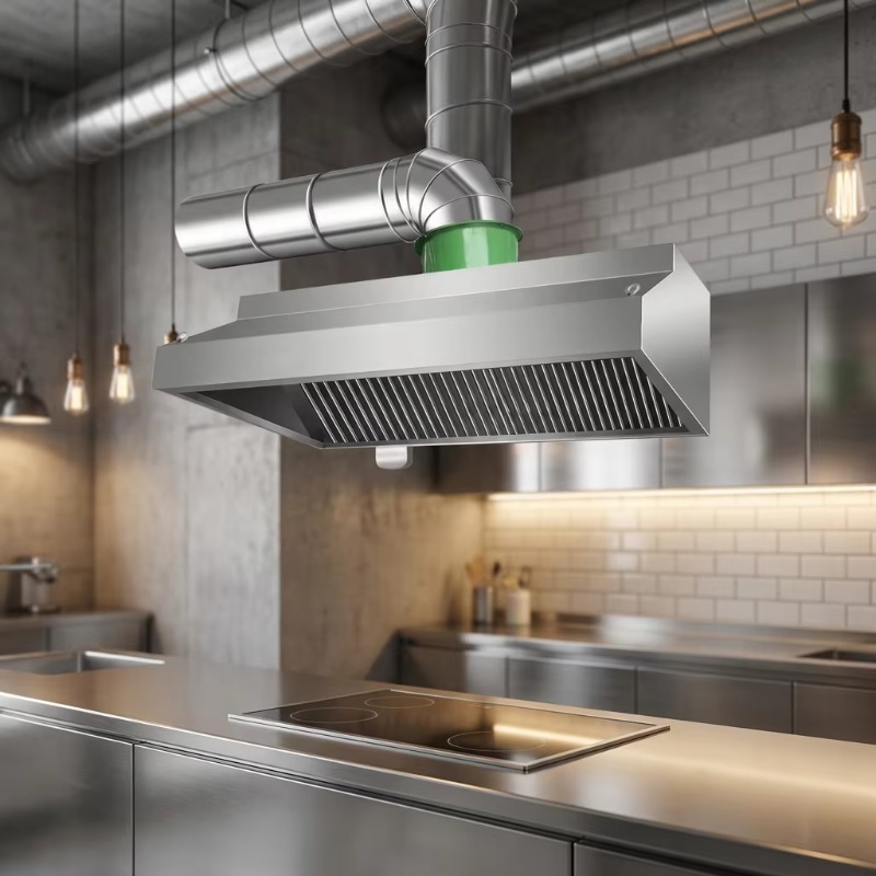 Commercial Kitchen And - Penghisap Asap Dapur Kombinasi Stainless Steel