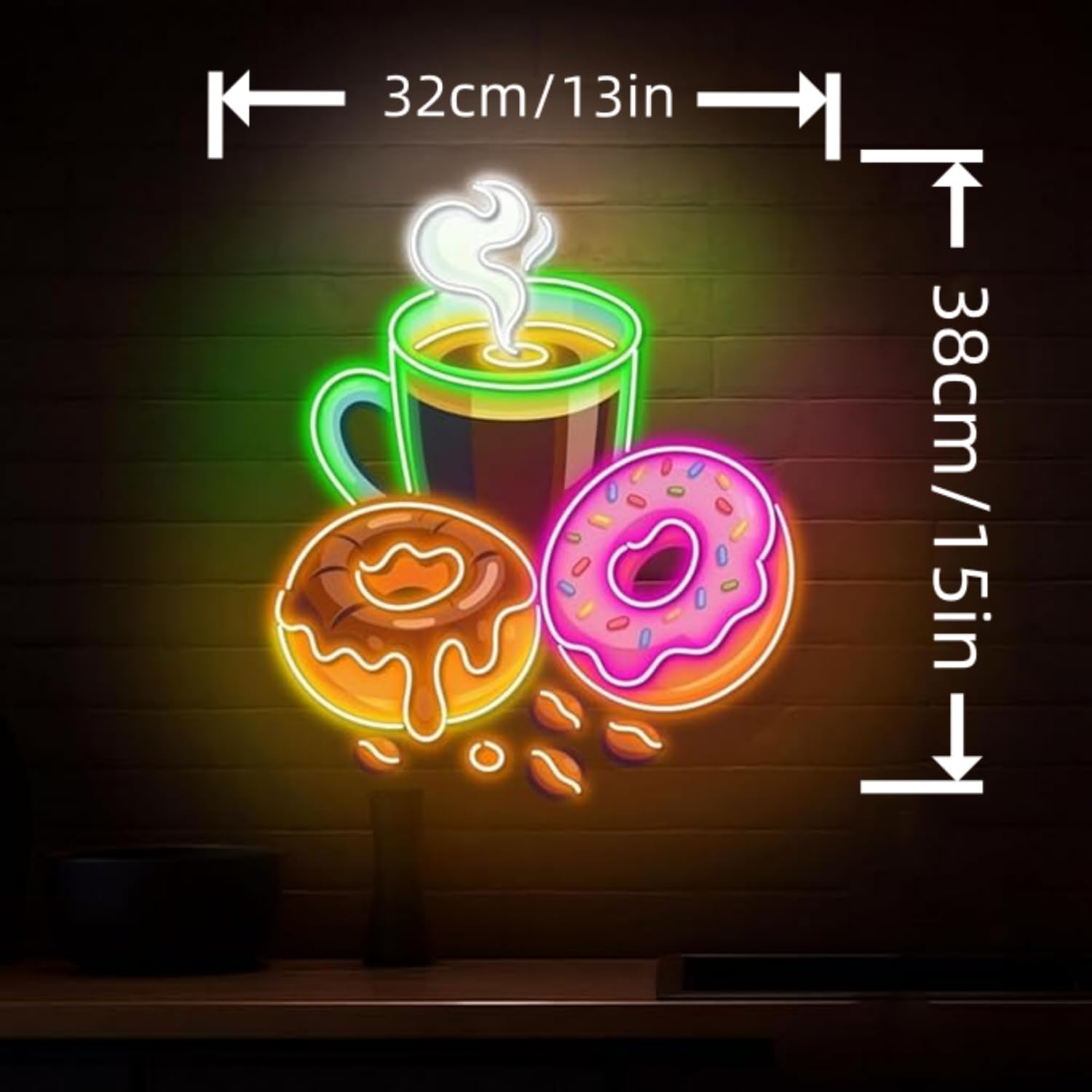 Lampu Neon LED Bentuk Donat, D - Commercial Kitchen Walls ulasan dan harga