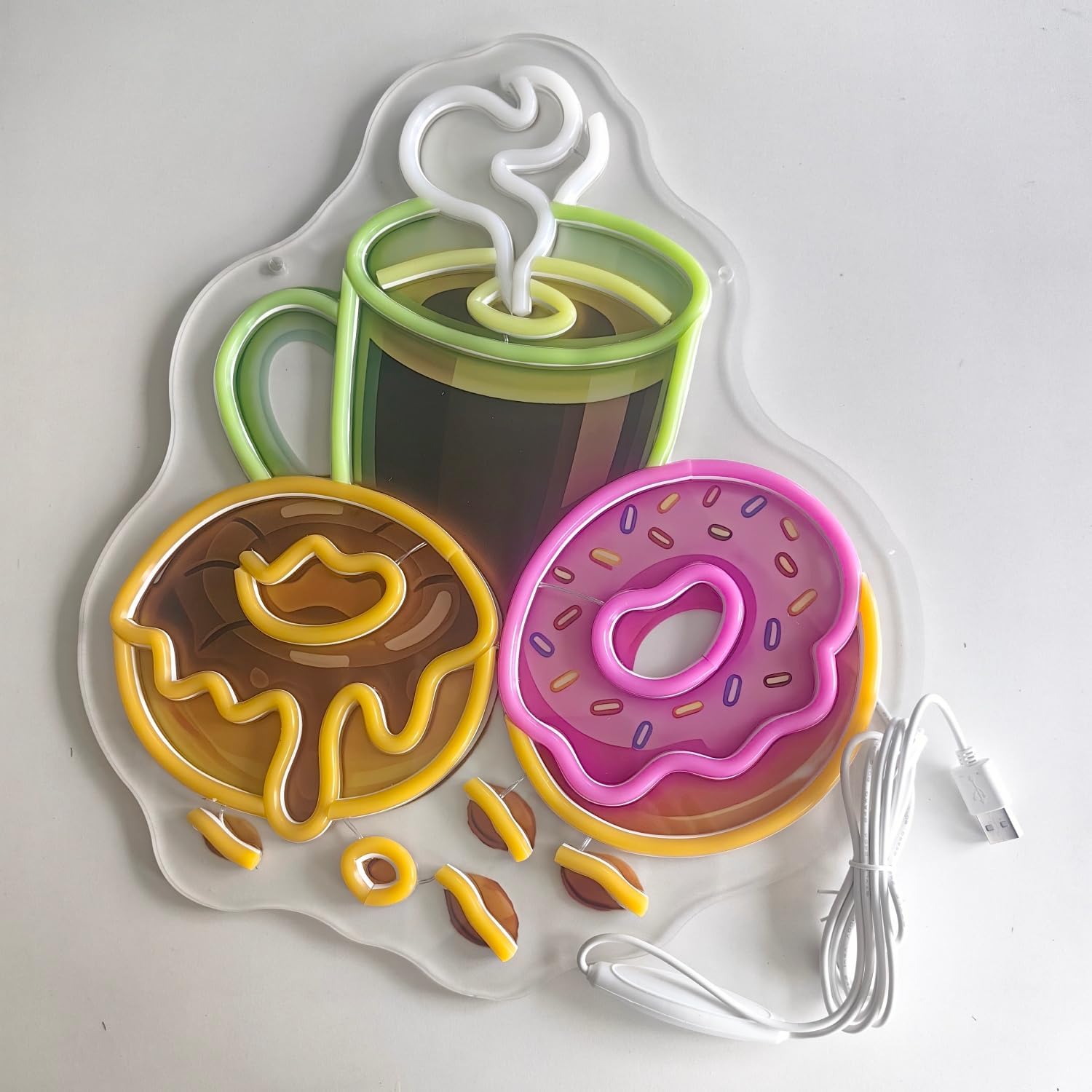 Lampu Neon LED Bentuk Donat, D - Commercial Kitchen Walls ulasan dan harga