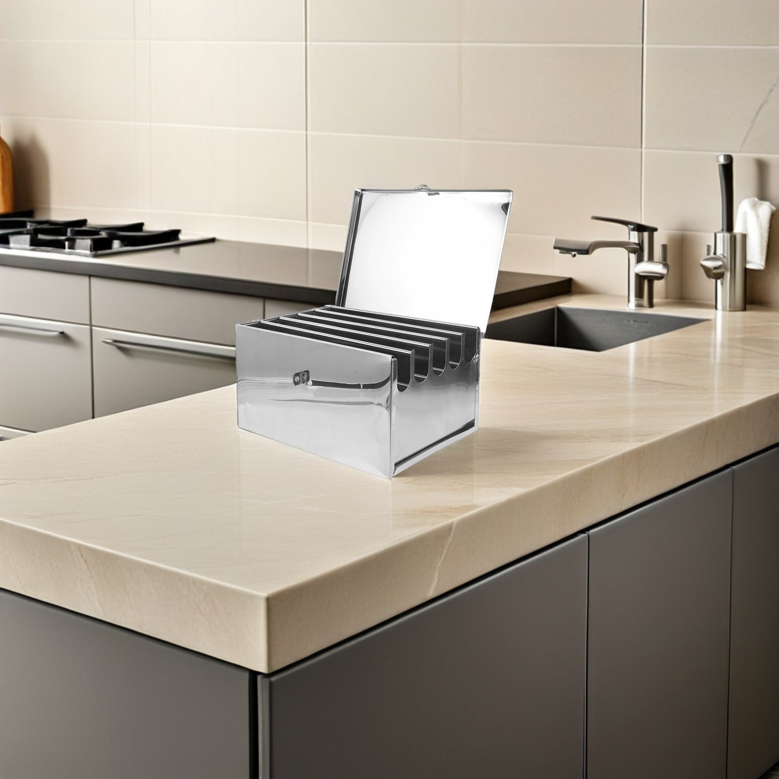 Rak Pisau Dapur Komersial, Tem - Commercial Kitchen Knife Safety ulasan dan harga