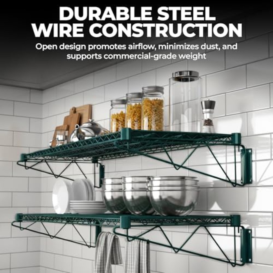 Rak Dinding Kawat Hijau Berlap - Commercial Kitchen Walls ulasan dan harga
